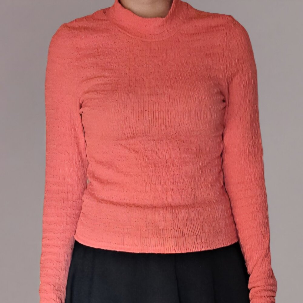 O'NEILL Orange Mockneck Top; Small